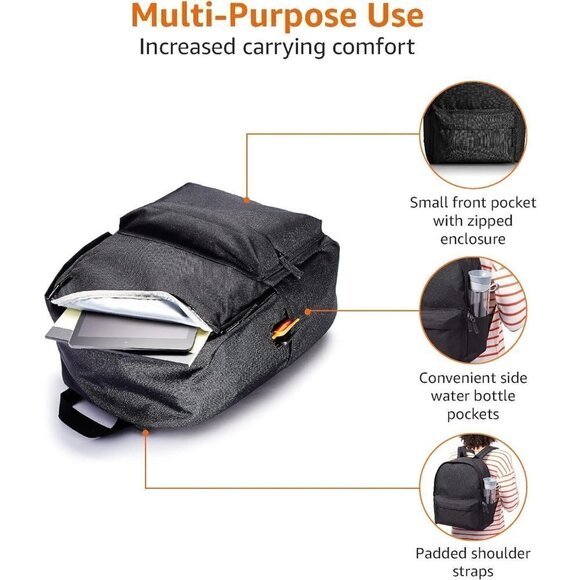 Kids Durable Adjustable Padded Shoulder Straps Classic School Backpack - Picture 4 of 9